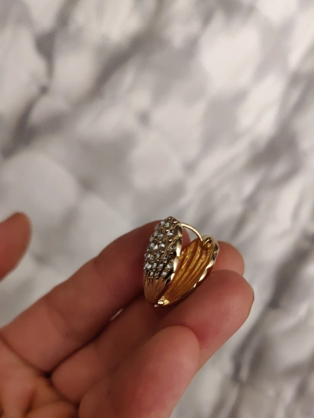 New!Piper Gold-tone Shell Crystal Accents Y2K Cottagecore Coastal Beach Summer